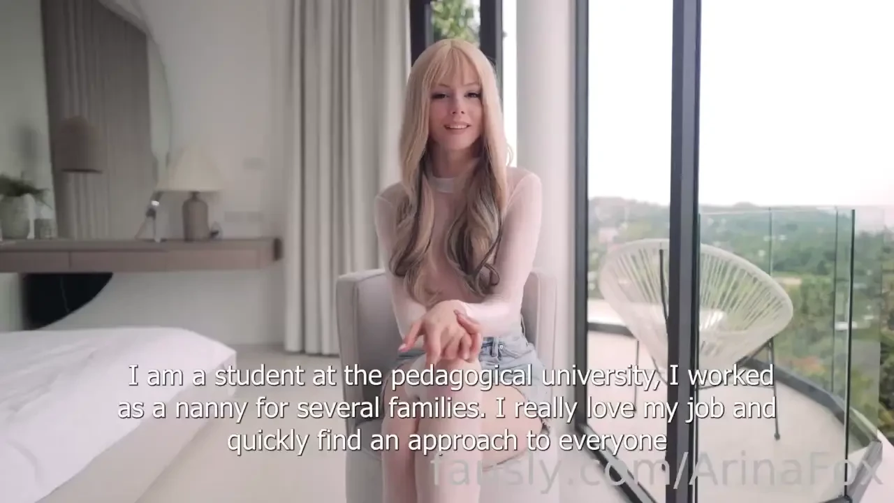 Husband hired a nanny found out she was an fansly model and fucked her 