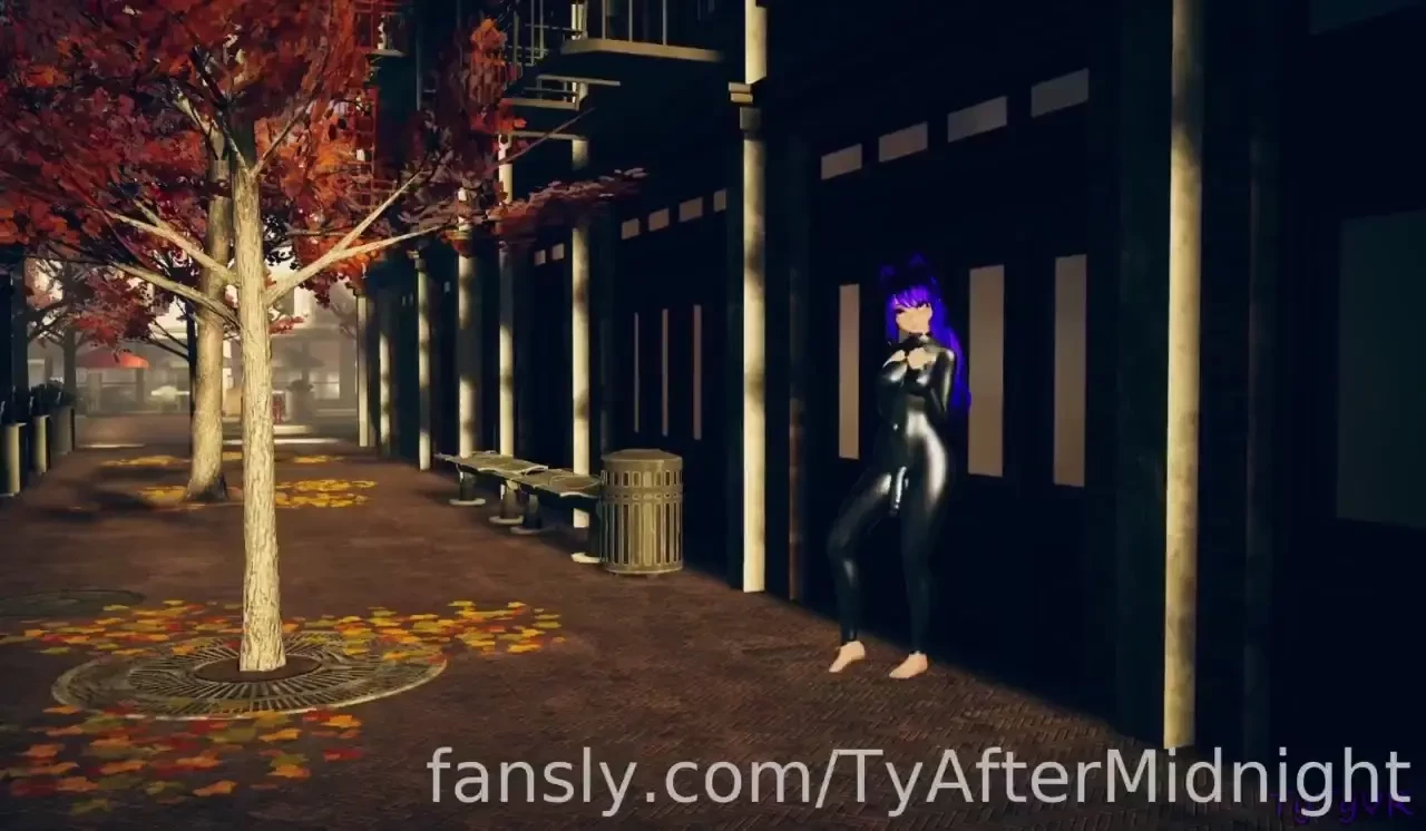 Futa exhibitionist slut in latex cums on your face and then rides your 