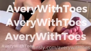 That fj with the red toes irresistible footjob with cumshot and red part 1