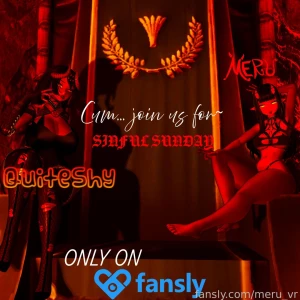 Doin a sinful sunday stream with quitetheshy over at https fansly com