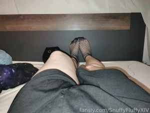 Don t you wish you would be that cute plushy feet fishnet skort