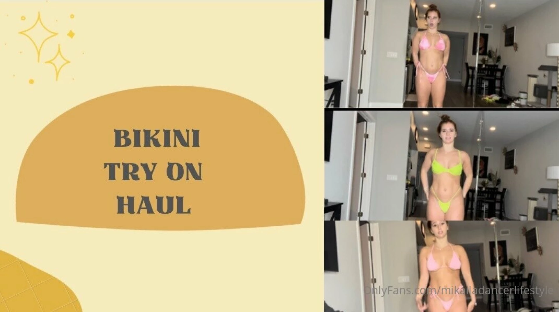 Bikini try on haul check it out on my youtube channel mikailadancer 