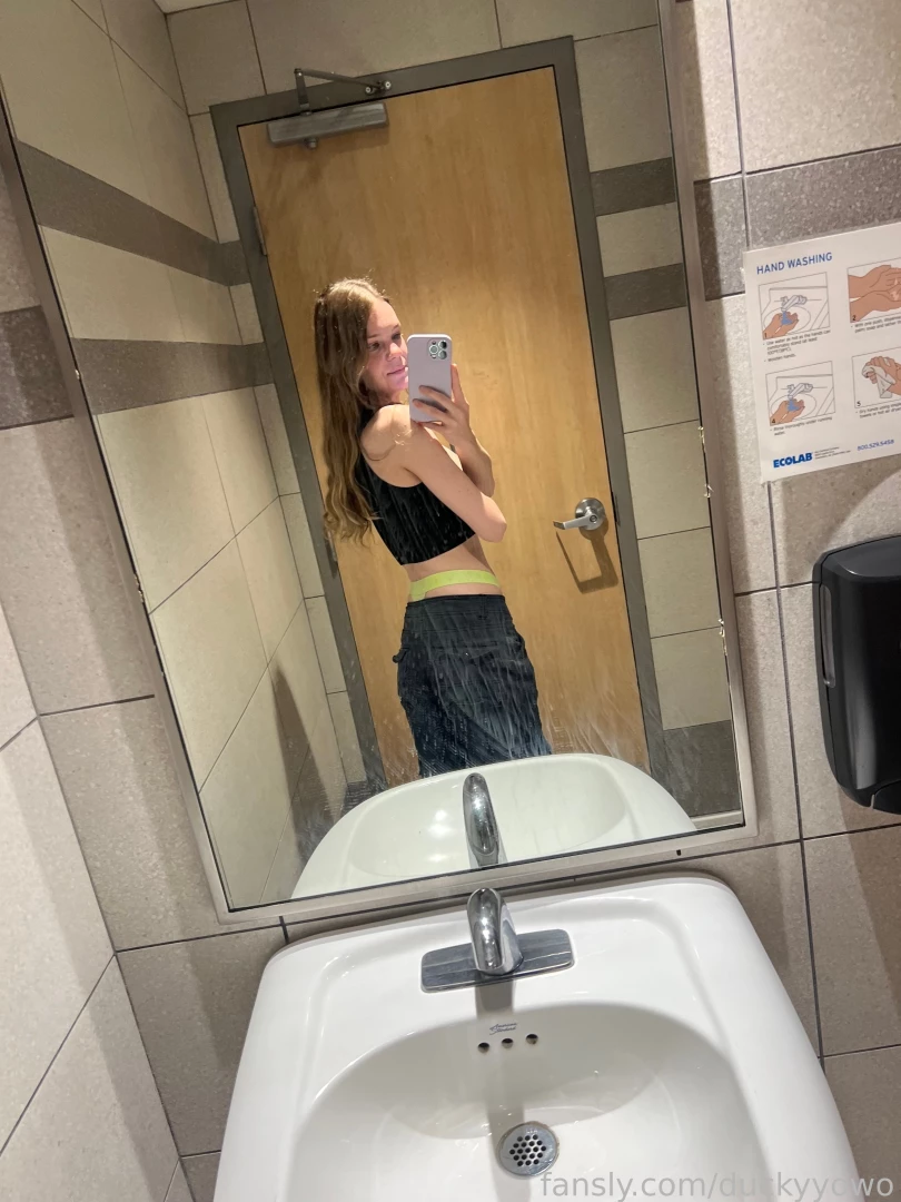 Would you fuck me in here publicbathroom exhibitionist canadian petite part 7 