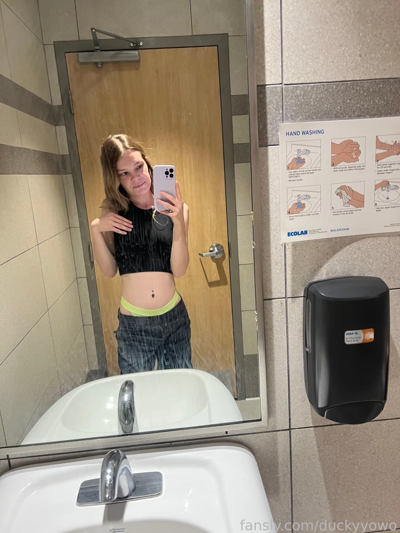 Would you fuck me in here publicbathroom exhibitionist canadian petite part 4 