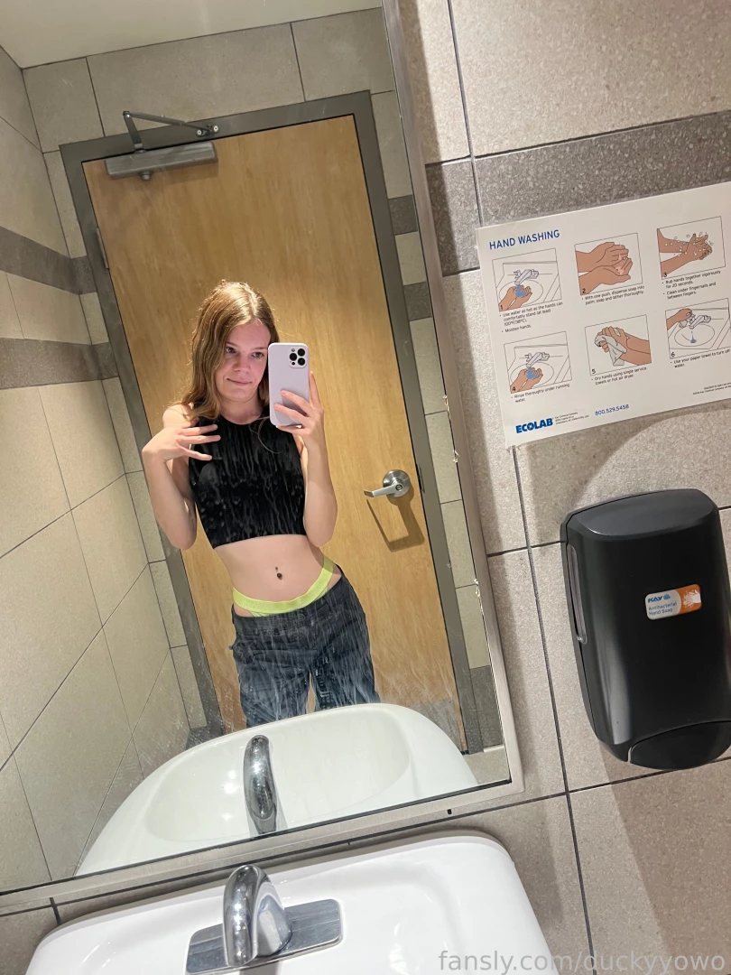 Would you fuck me in here publicbathroom exhibitionist canadian petite part 3 