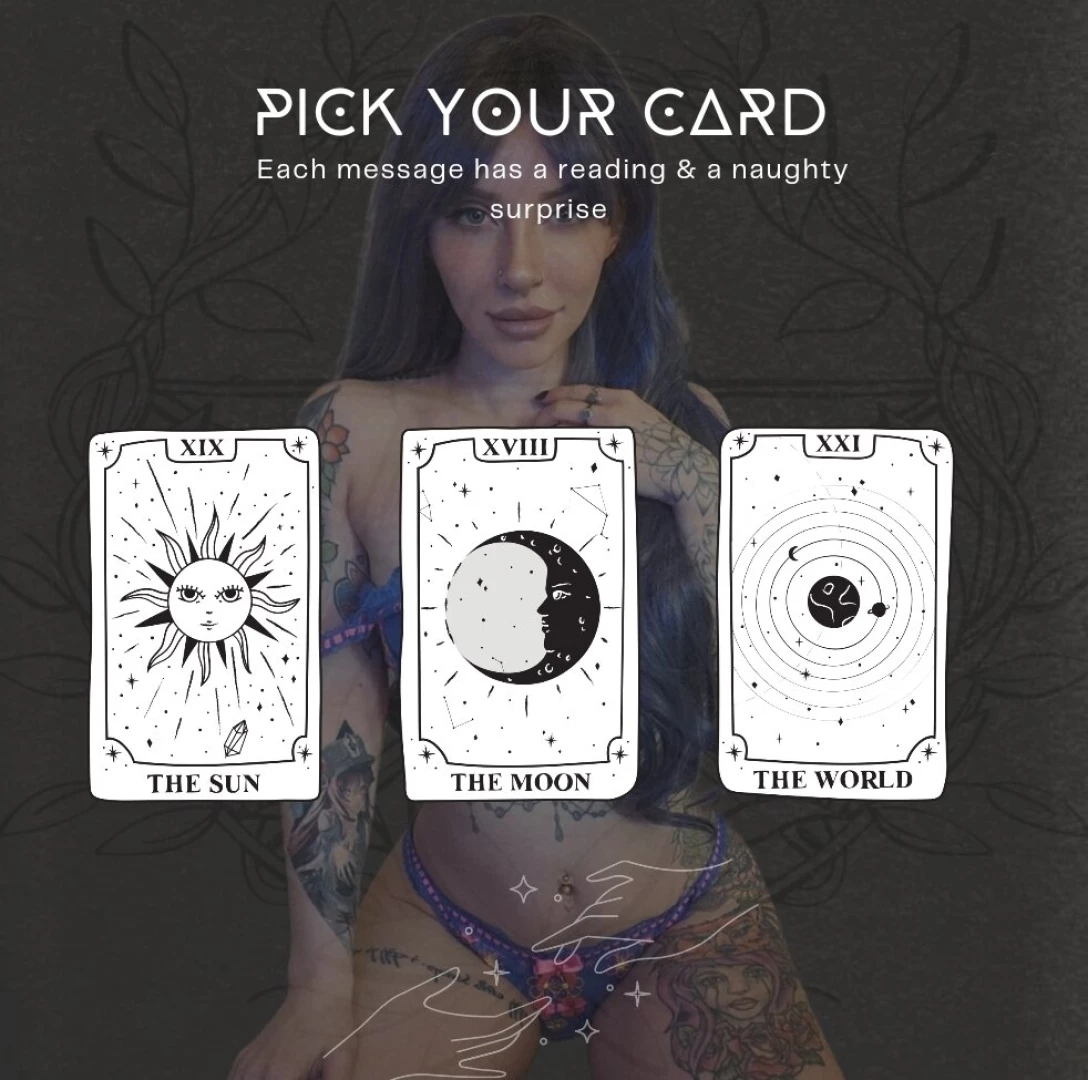 Each card reveals tip the post and choose your card to get your 