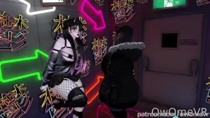 Hot goth girl being a bully until she gets fucked silly by a futa all