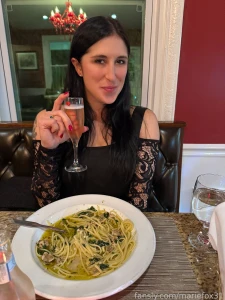 Enjoying a nice dinner out with my husband it s the first night i