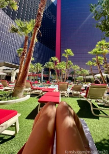 Out looking for cock today by the pool with my hotwife anklet on as part 1