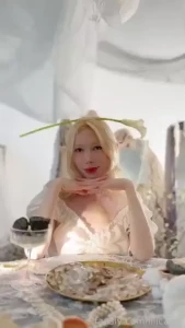 Are you ready to jump into my fairy tale cutie blonde elf teen cosplay