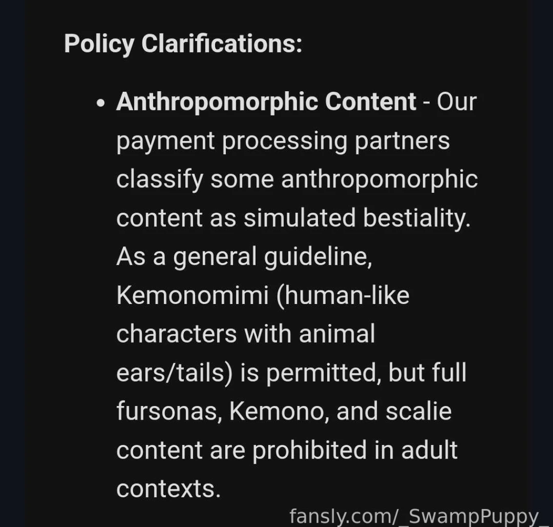 Hello my croc lovers with the new tos update for fansly please know 
