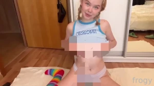 I m so shy with my pigtails and my rainbow stockings sir i d like to
