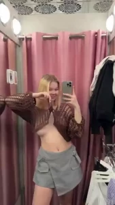 Imagine if i shake my tits in this fishnet young tiny cute fyp blonde