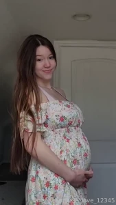 Pretty dress vs bare belly preggo preggers mommy milf pregnantbelly