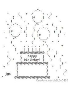 Today is my birthday you can congratulate me by leaving a tip under part 1