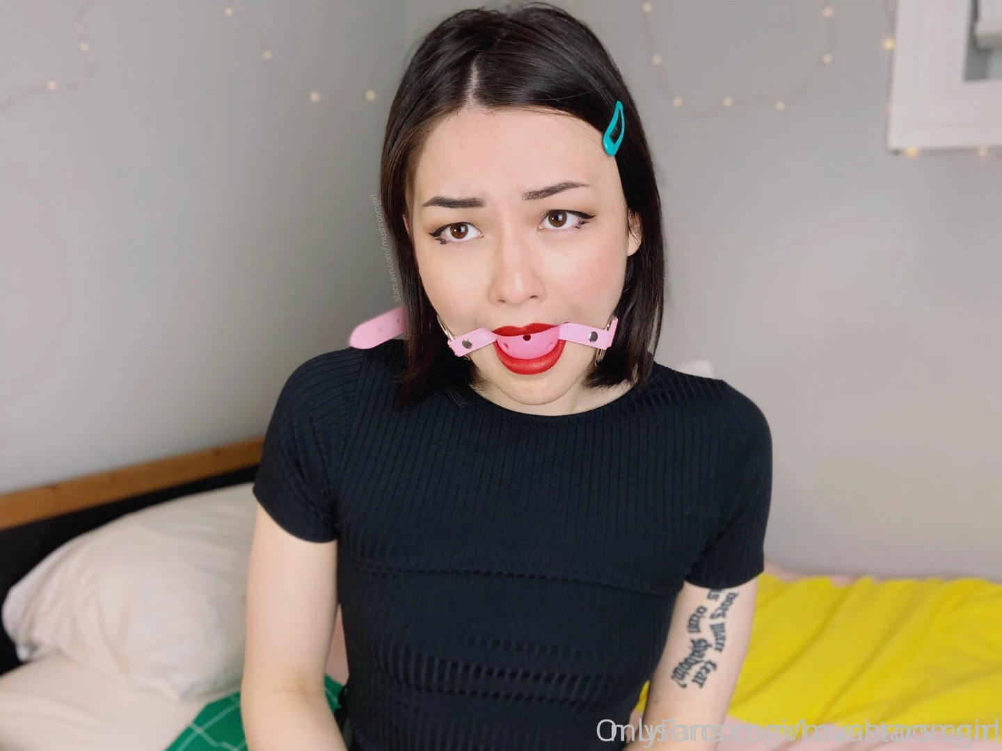 Ball gag microfoam sock mitts wrist cuffs part 11 