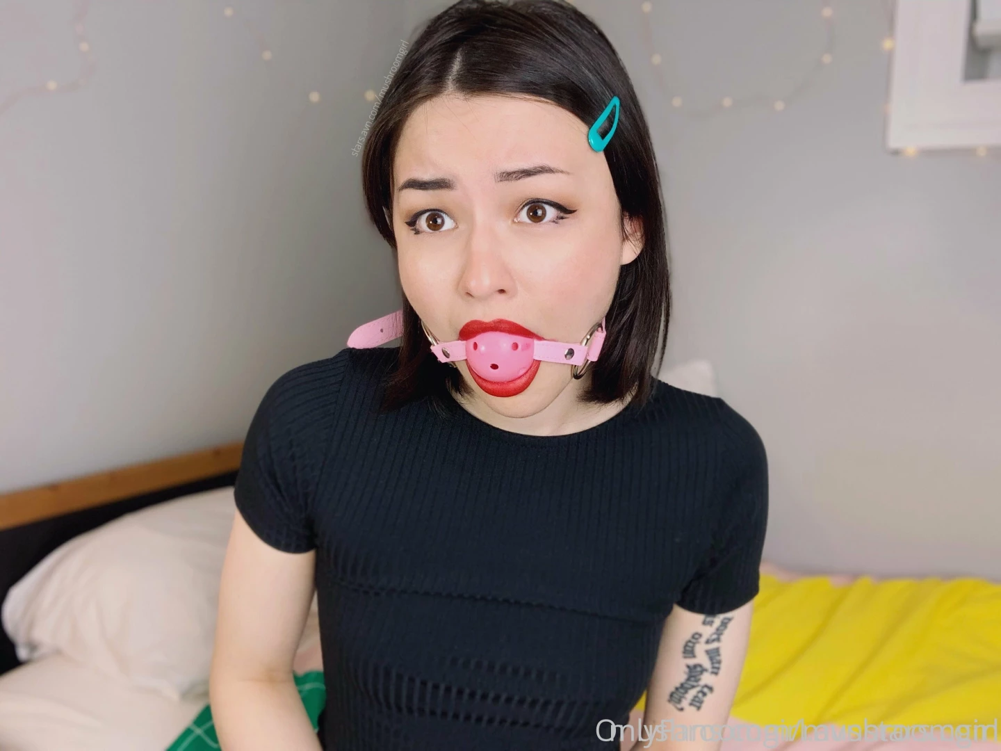 Ball gag microfoam sock mitts wrist cuffs part 17 