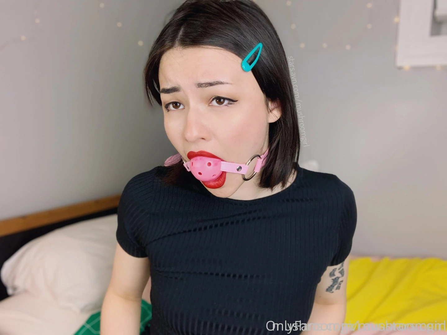 Ball gag microfoam sock mitts wrist cuffs part 5 