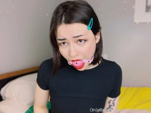 Ball gag microfoam sock mitts wrist cuffs part 1