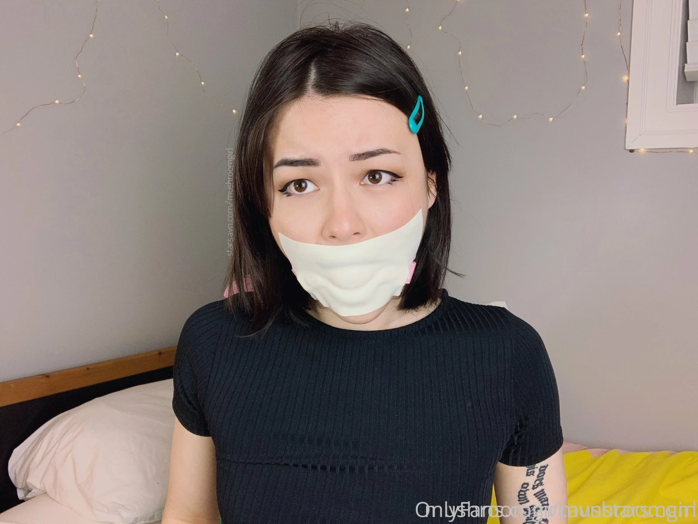 Ball gag microfoam sock mitts wrist cuffs part 7 