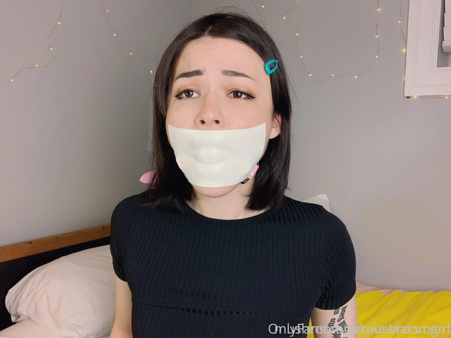 Ball gag microfoam sock mitts wrist cuffs part 4 