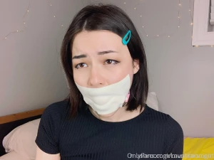 Ball gag microfoam sock mitts wrist cuffs part 14