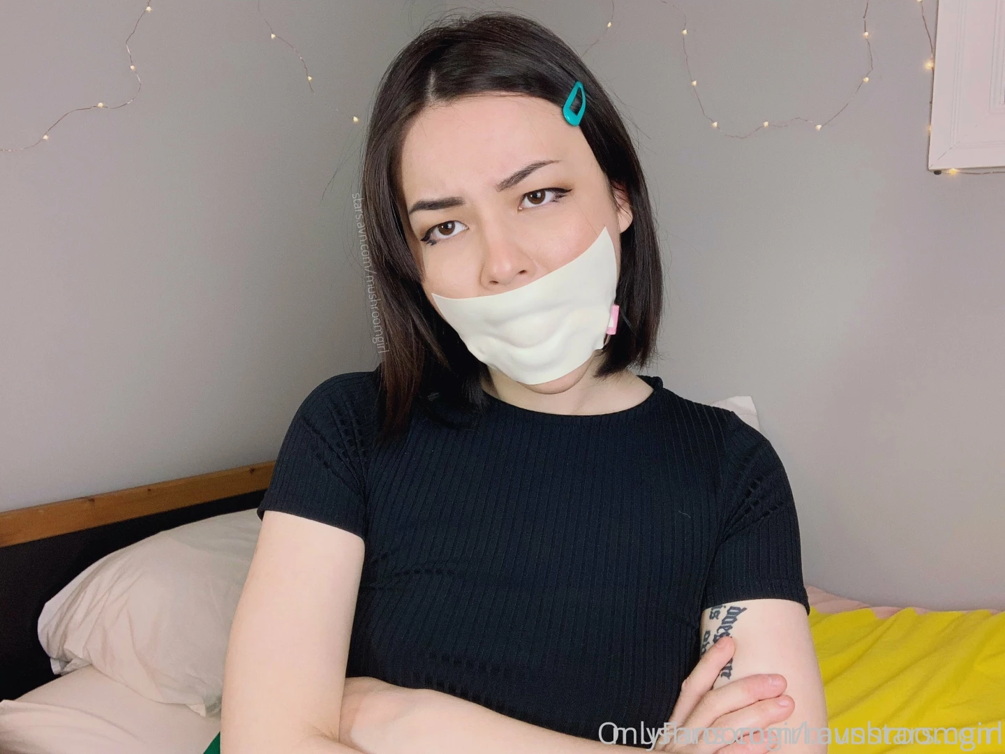 Ball gag microfoam sock mitts wrist cuffs part 15 