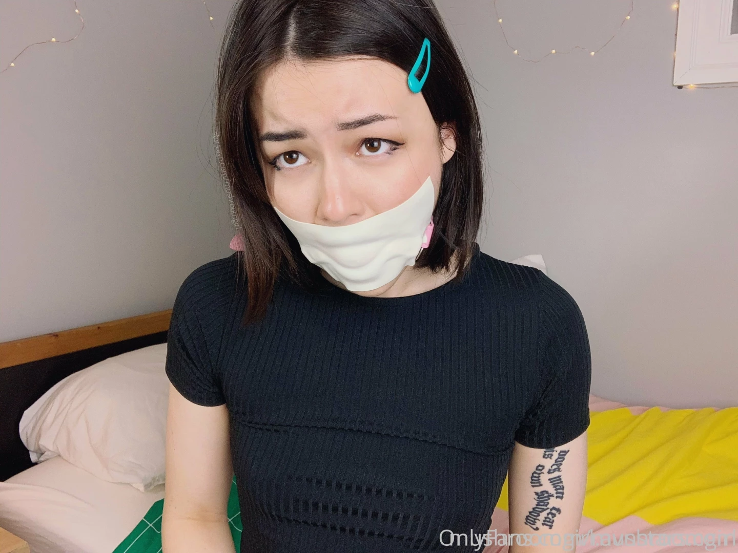 Ball gag microfoam sock mitts wrist cuffs part 6 