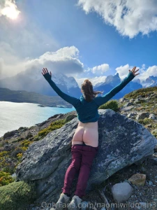 Flashing my bits at the windy torres del paine in southernmost chile