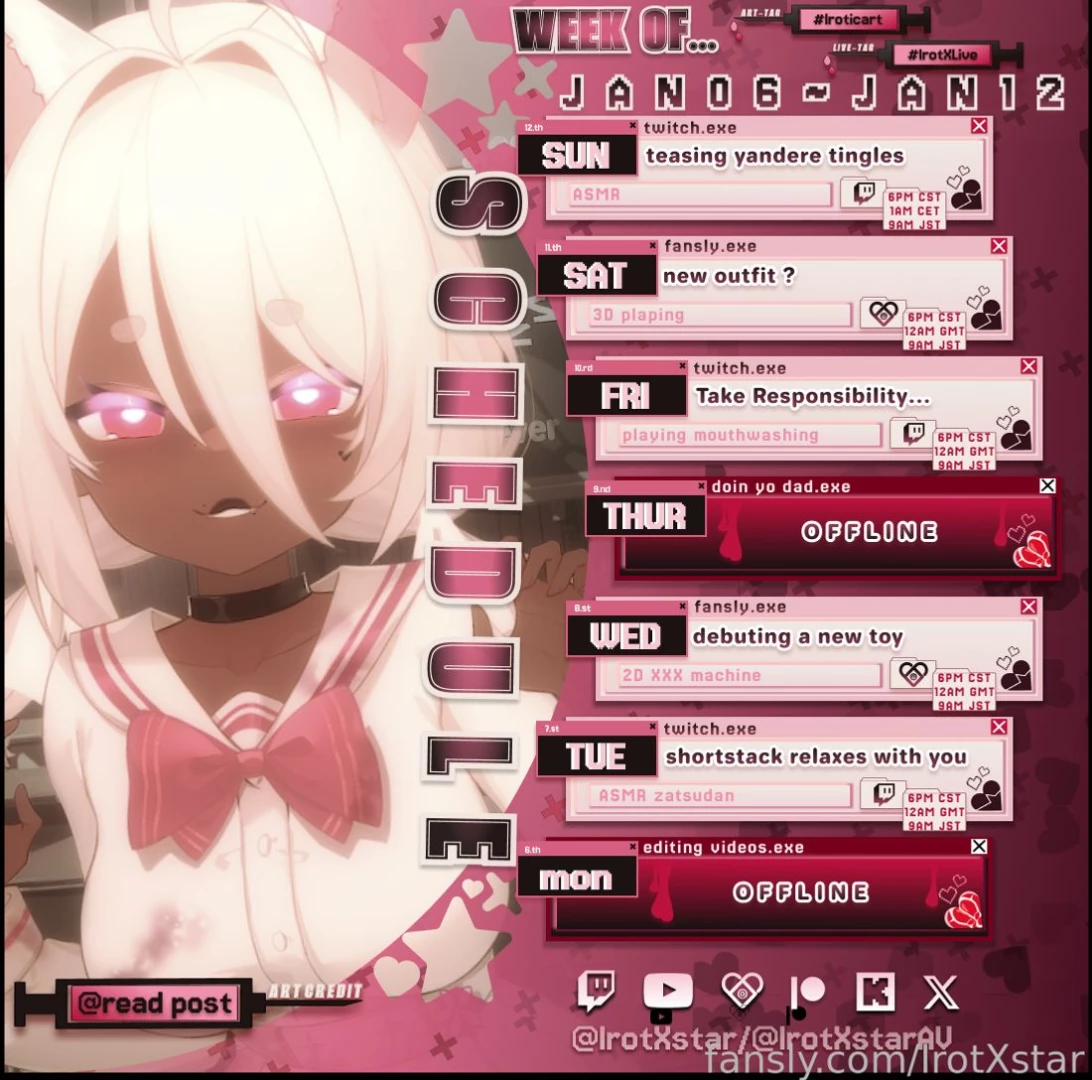 Late but great this week s streaming schedule hopefully xxx machine 