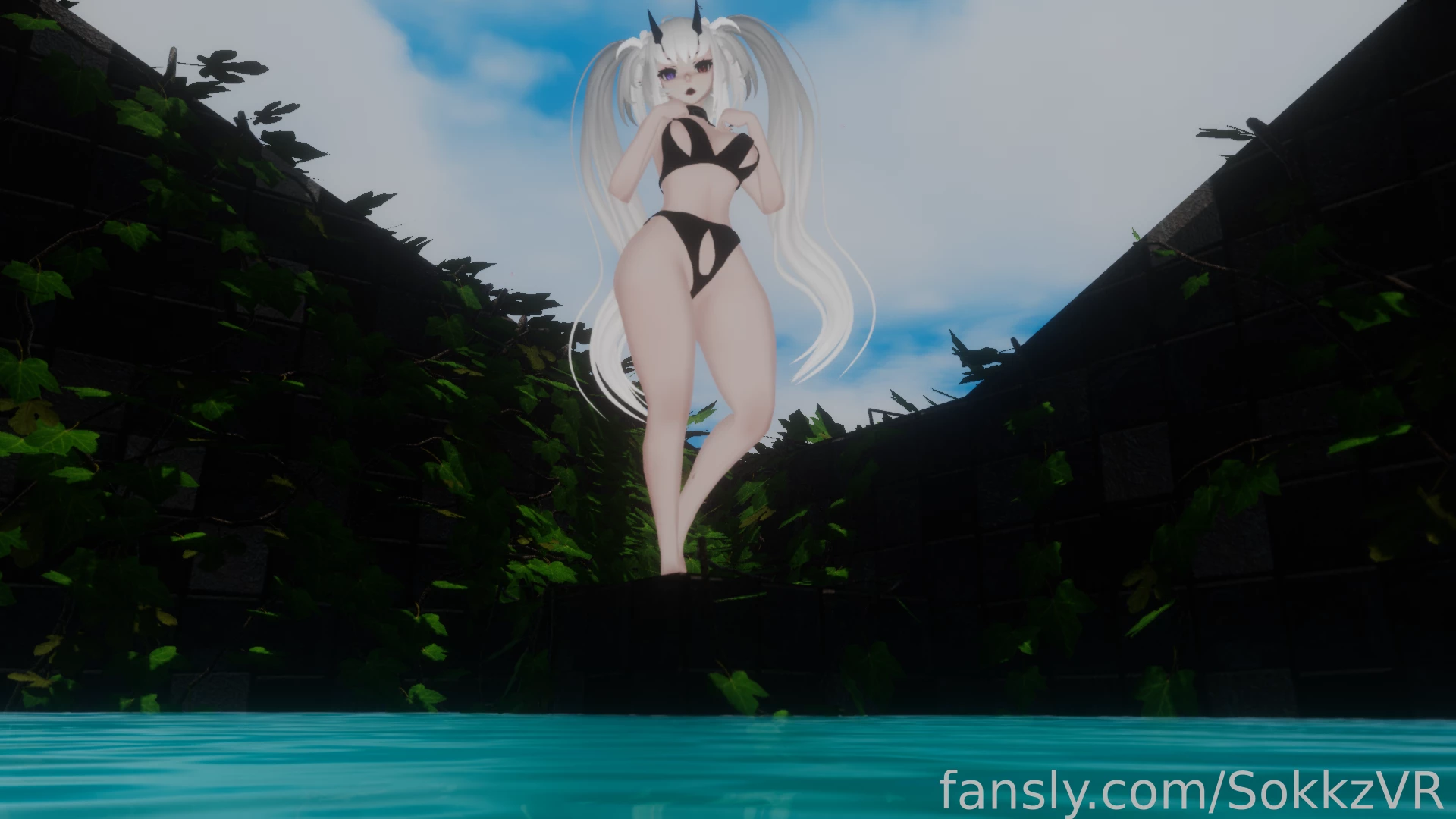 Ohhh the water seems nice what y-you want me to strip oh okay but just 