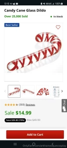 Can someone send me 15 for this candy cane dildo lmao i wanna use it