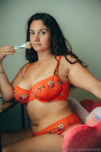 More in my orange lace in my vanity chair part 2