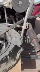 Guess who had a flat tyre