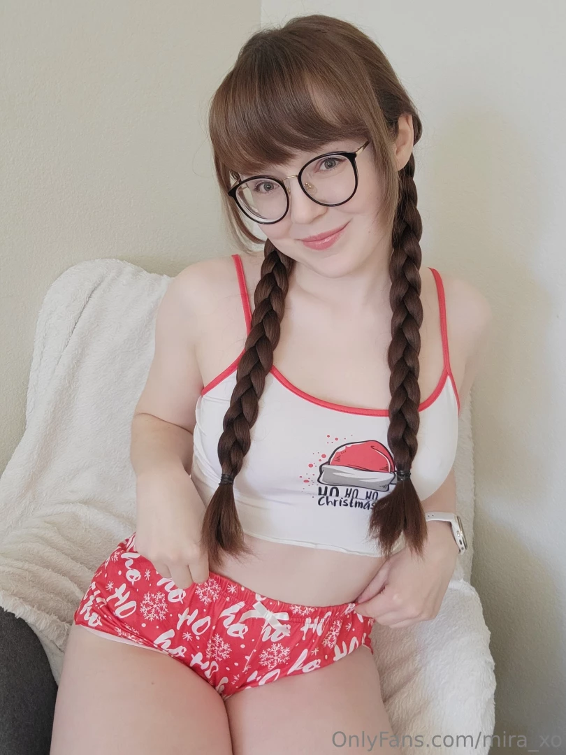 Cute little girlfriend style nudes in my christmas jammies 
