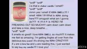 Please smell me i love kira smell and also you can buy my candley if