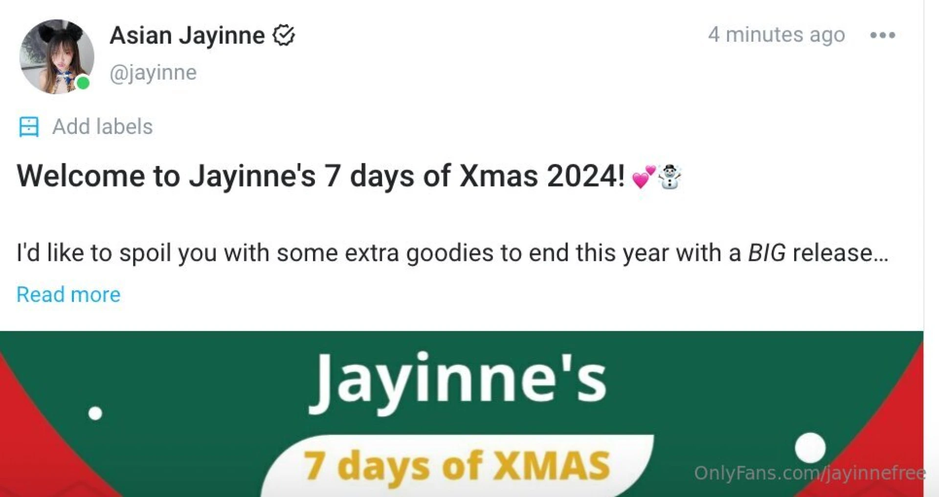 Im having a 7 days of xmas on jayinne don t miss out on the fun hehe 3 