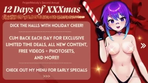 Hoe hoe hoe the second anal-ual 12 days of xxxmas is officially under part 1
