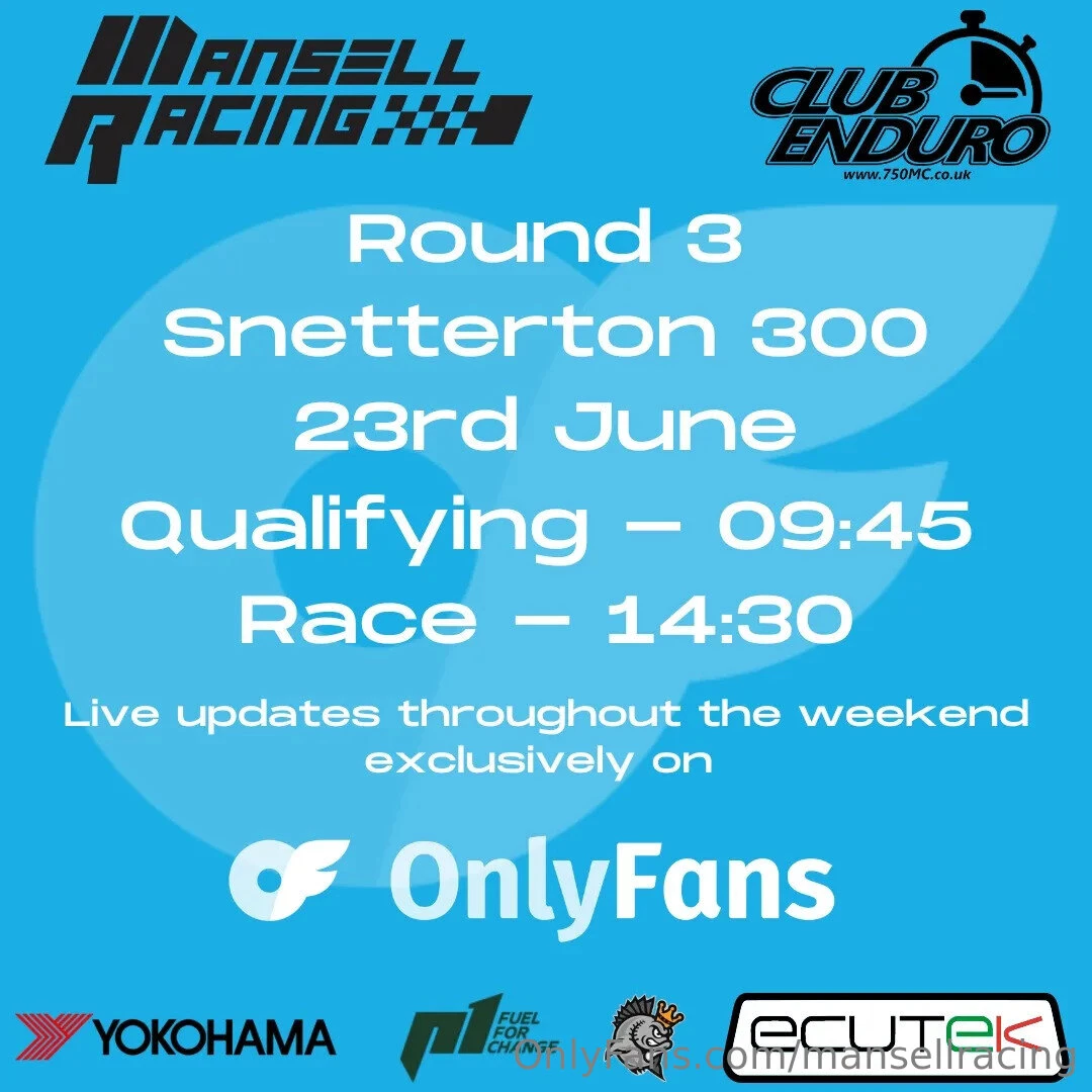 Race week and all that this weekend we take on snetterton currently 