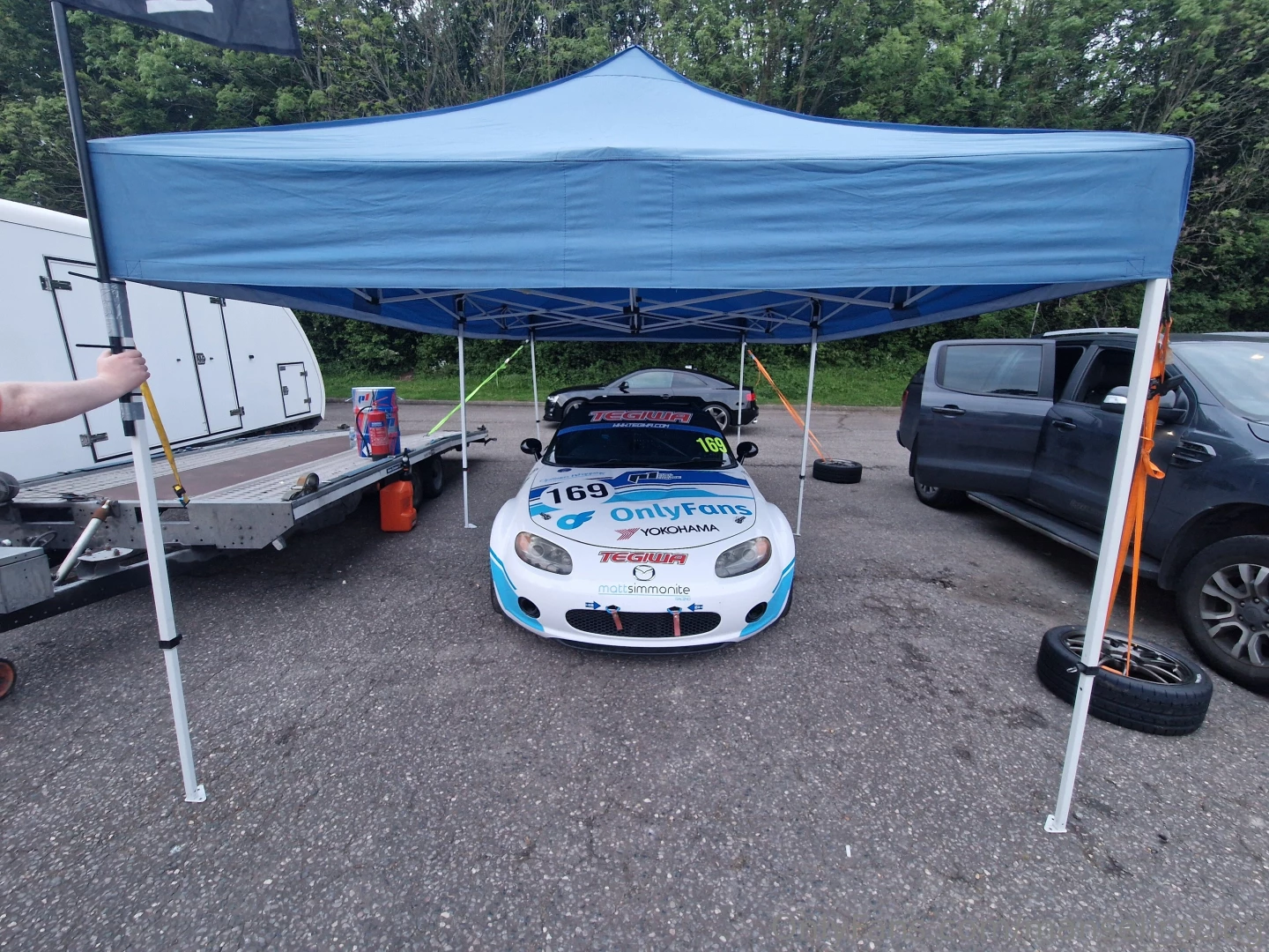 Set up at brands hatch and ready to go for tomorrow 