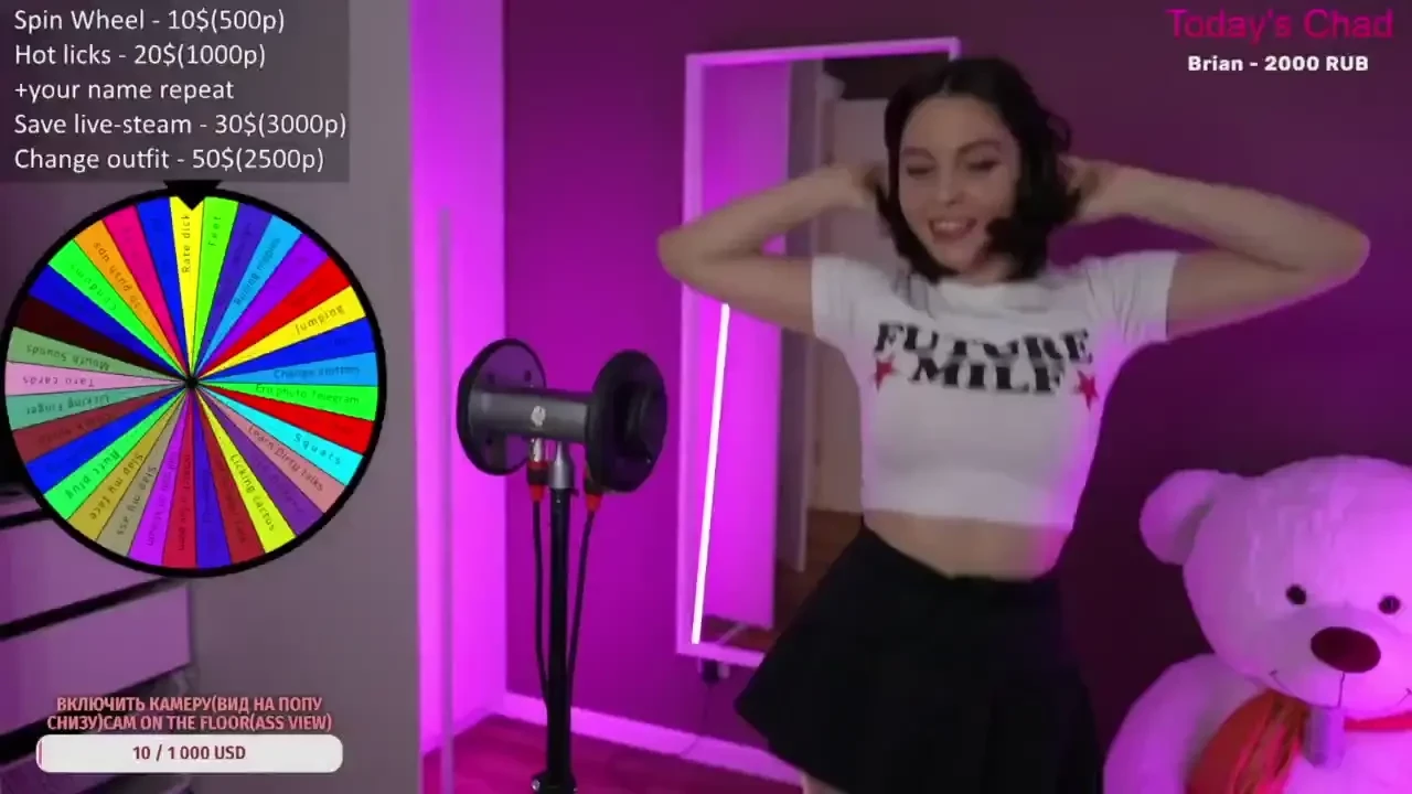 Stream in a wet white t-shirt with nipples and a second angle on my 