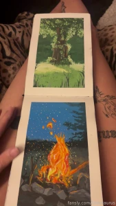 Just a little flip through my painting sketchbook sorry if you don t part 1