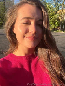 Sunny and smily girl is out on the hunt for coffee