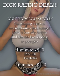 Running a special on my amazing reactionary dick ratings now through