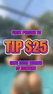 First person to tip me 25 gets 350 worth of content right now