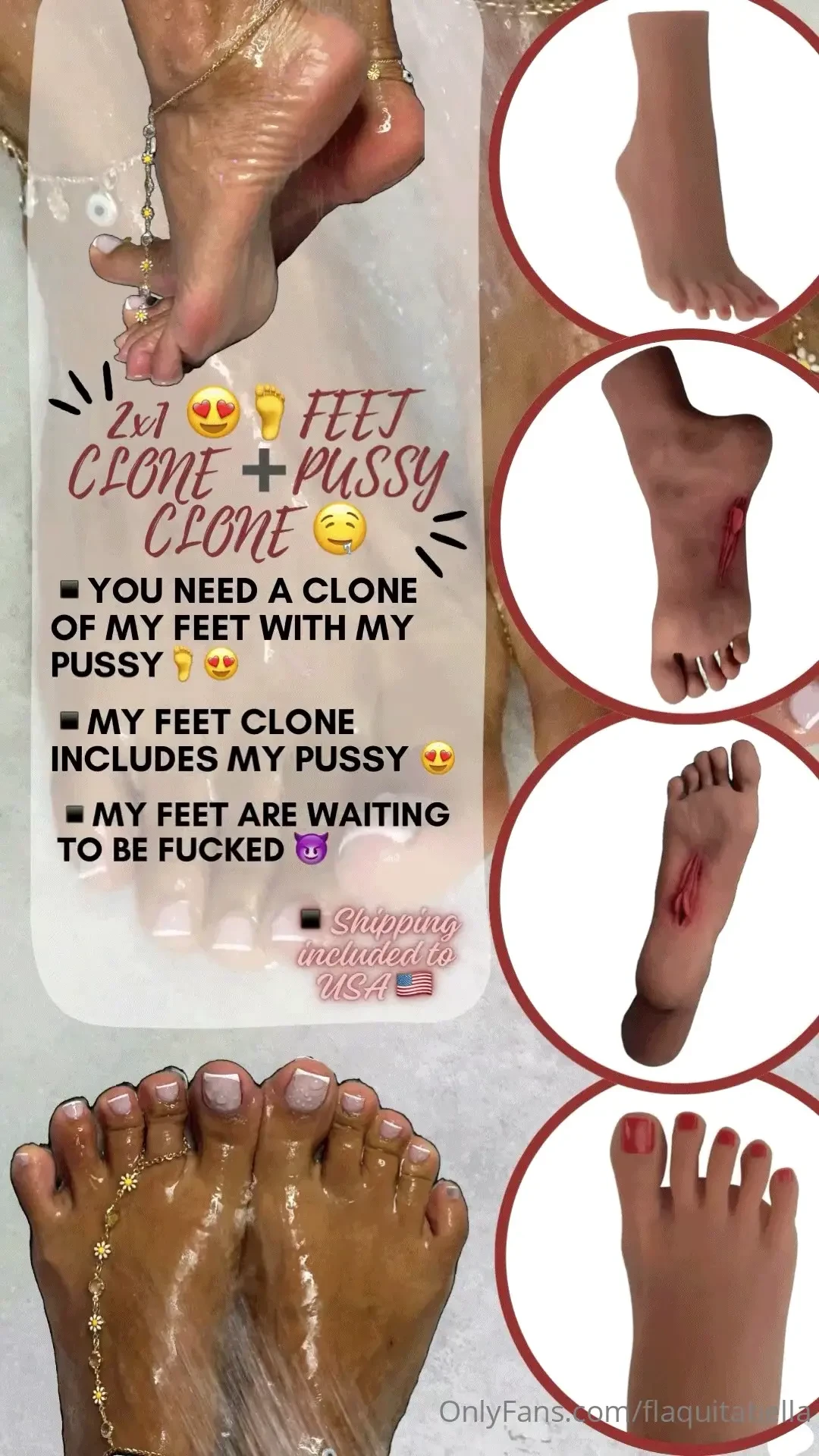 2x1 my feet clone pussy clone you need a copy of my feet and my pussy 