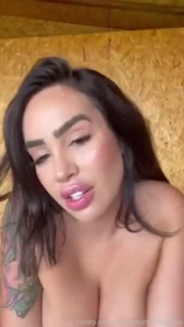 Showing you how i will fuck your cock thats a hot solo with my dildo