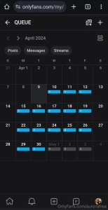 Content scheduled all the way into may on my premium page multiple