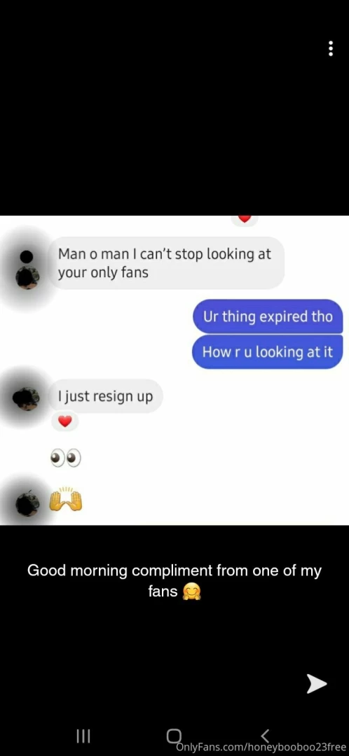 When i get compliments on my paid page amp snap chat gives me 