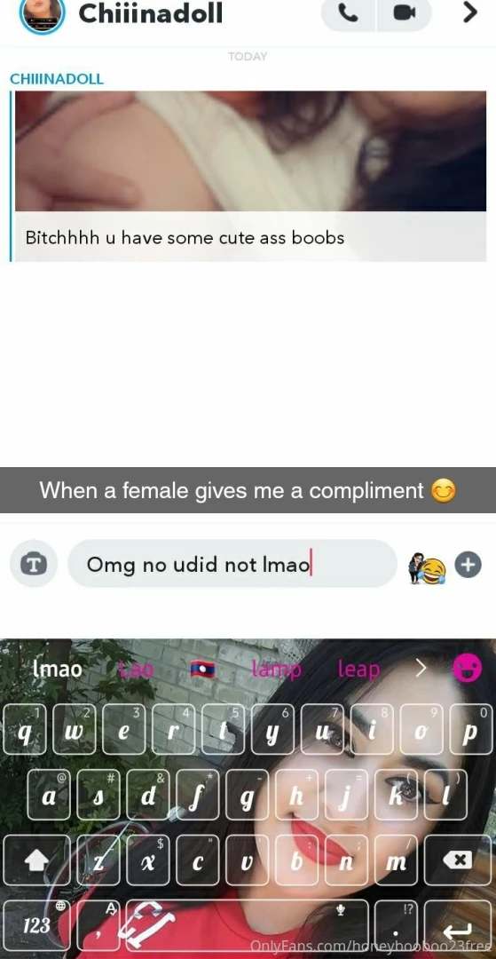 When i get compliments on my paid page amp snap chat gives me part 1 